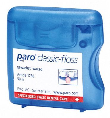 Paro CLASSIC-FLOSS зубна нитка, вощена, з м'ятою, 50 м