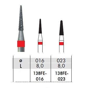 Фреза твердосплавна зуботехнічна HF138FE-023