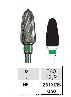 HF251SCE-060 Фреза твердосплавна зуботехнічна HF251SCE-060 Фреза твердосплавна зуботехнічна