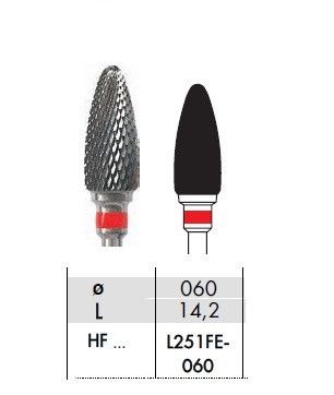 HFL251FE-060 Фреза твердосплавна зуботехнічна