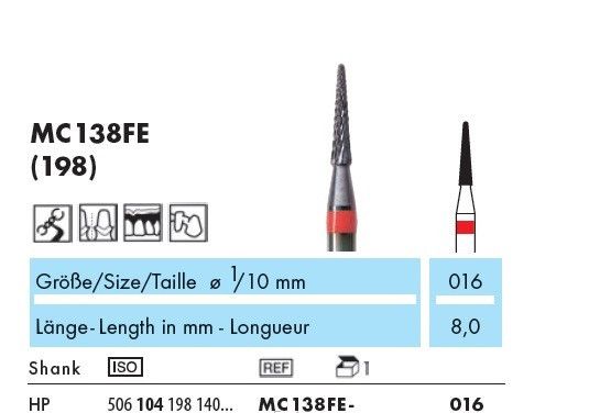 MC138FE-016 Фреза з надтвердим поверхневим шаром