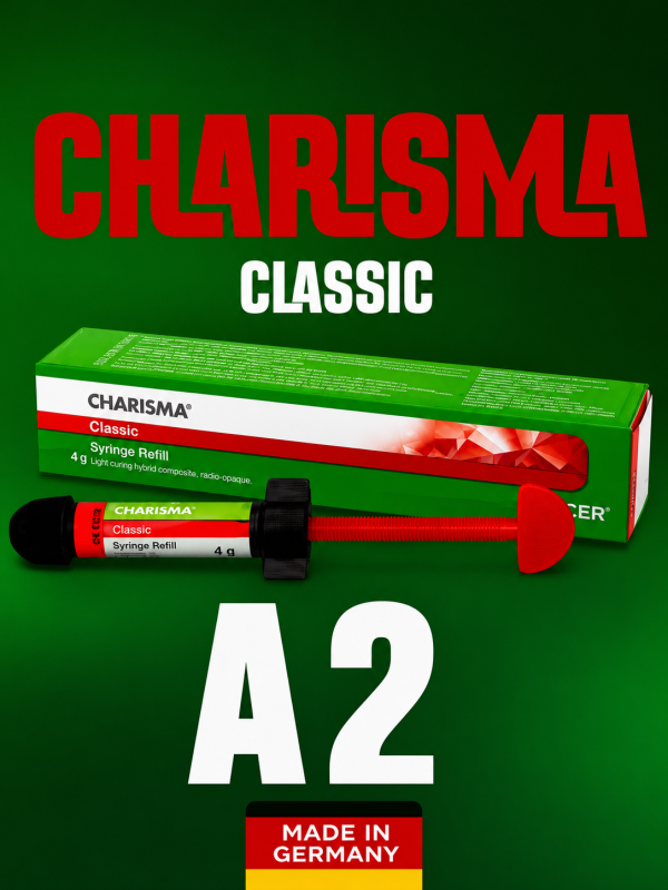 Charisma Classic Kulzer Харизма Классик Микрогибридный светоотверждаемый фотополимерный композит, шприц 4 г, Германия цвет А2 или А3