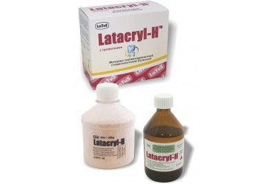 Матеріал стоматологічний поліметакрилатний базисний Latacryl-Н (Латакрил-Аш) 200 гр+100 мл.