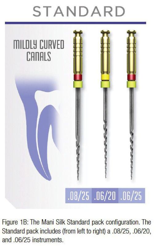 Никель- титановые файлы Silk File, МАNI Standart Pack 25 mm (3 шт) 