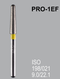 Бор алмазний MANI, 1 шт PRO-1EF (ISO 198/021) жовті