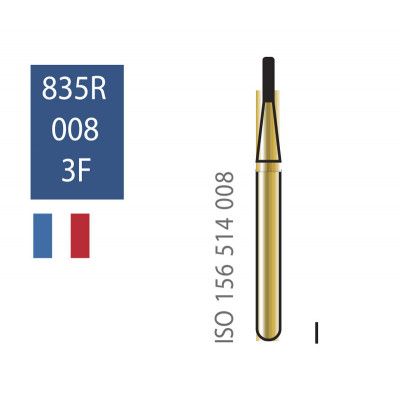 Бор алмазний Diatech червоне кільце 45 µм (F) дрібна зернистість 835 R - 008 - 3 F