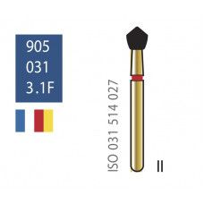 Бор алмазный Diatech красное кольцо 45 µм (F) ― мелкая зернистость 905 - 031 - 3,1 F