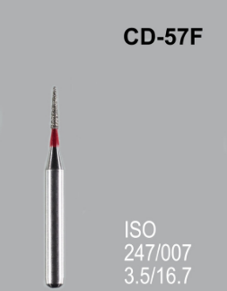 Бор алмазний MANI, 1 шт CD-57F (ISO 247/007) червоні