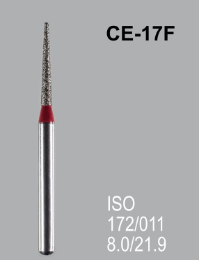 Бор алмазний MANI, 1 шт CE-17F (ISO 172/011) червоні