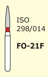 Бор алмазный MANI, 1 шт FO-21F (ISO 298/014) красные