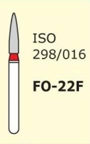 Бор алмазный MANI, 1 шт FO-22F (ISO 298/015) красные