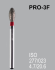 Бор алмазный MANI, 1 шт PRO-3F (ISO 277/023) красные