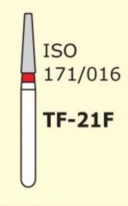 Бор алмазный MANI, 1 шт TF-21F (ISO 171/016) красные