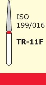 Бор алмазный MANI, 1 шт TR-11F (ISO 199/016) красные