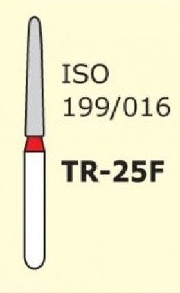 Бор алмазный MANI, 1 шт TR-25F (ISO 199/016) красные