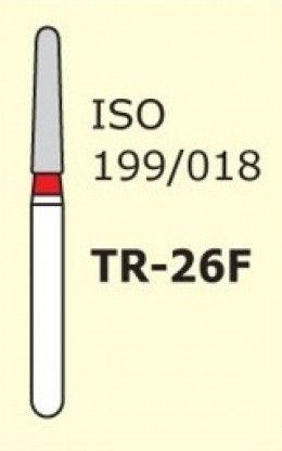 Бор алмазный MANI, 1 шт TR-26F (ISO 199/018) красные