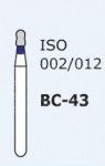 Бор алмазний MANI, 1 шт BC-43 (ISO 002/012) сині