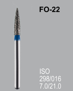 Бор алмазный MANI, 1 шт FO-22 (ISO 298/016) синие