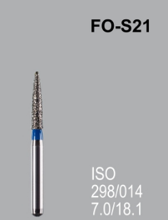 Бор алмазный MANI, 1 шт FO-S21 (ISO 298/014) синий