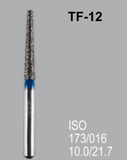 Бор алмазный MANI, 1 шт TF-12 (ISO 173/016) синие