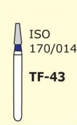 Бор алмазний MANI, 1 шт TF-43 (ISO 170/014) сині