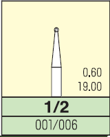 Карбідний бор Mani кулька 1/2 (3 шт.) 