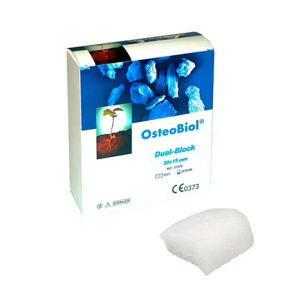 Dual-Block, OsteoBiol костный блок с коллагеном FS - свиной, 20 х 15 х 5 мм