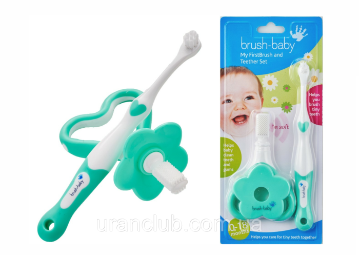 First Brush зубная щетка + грызуног от 0 до 3, Brush-Baby