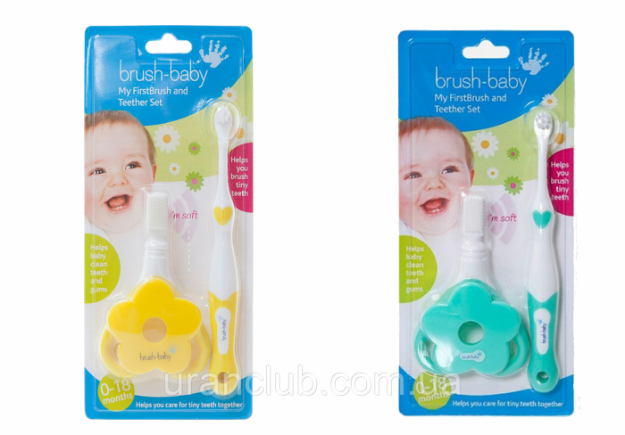 First Brush зубная щетка + грызуног от 0 до 3, Brush-Baby