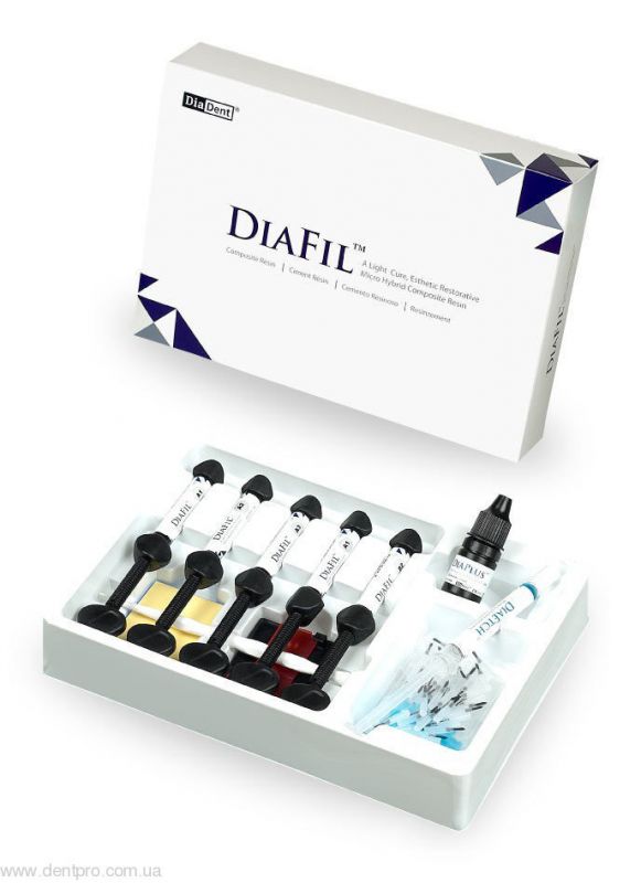 Світлозатверджуваний мікрогібридний композит Diafil, Diadent 