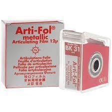 Артикуляційна фольга Arti-Fol metallic Shim Stock Bausch 12 мкм Ролик фольги в боксі, 20 м, одностороння 22 мм червоний BK31