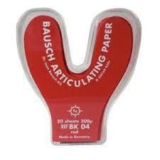 Артикуляционная бумага Articulating Paper 200мк. Bausch ВК04 - красный