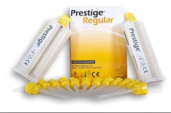 PRESTIGE А-силіконова маса відбитків. PRESTIGE Regular, 2х50 мл, 12 насадок