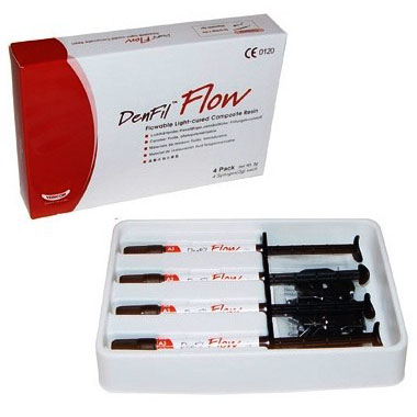DenFil Flow (Денфил Флоу) — светоотверждаемый, жидкотекучий композит Набор 4 *2г ОА2
