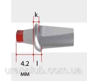 Абатменти системи IMPLA Конічне з'єднання 4.2 мм / 15° / 1 мм / k 1 мм / l 1.8 мм