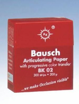 Артикуляционная бумага Articulating Paper 200мк. Bausch BK02 - красная
