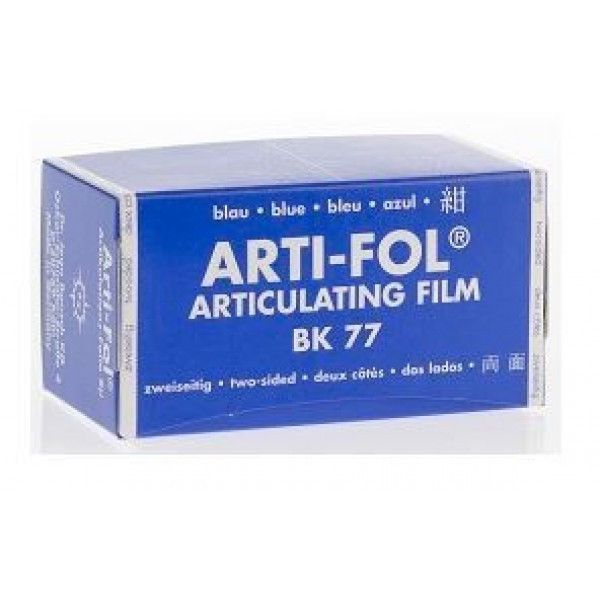 Артикуляционная фольга Bausch Arti-Fol ультратонкая 8мкм Рулон 15 м, двусторонняя 75 мм синий BK77