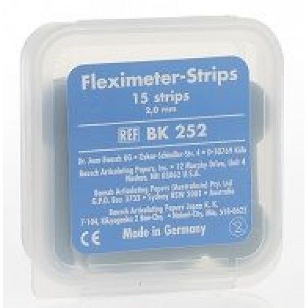 Полоски Bausch Fleximeter-Strips Пластиковый бокс 15 штук 2, 0 мм синий BK252