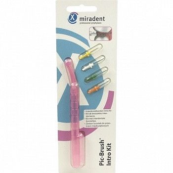 Интердентальные щетка Pic Brush (Пик Браш) Intro Kit pink