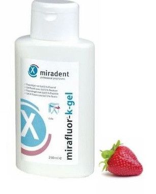 Фторирующий гель для детей MIRAFLUOR-K-GEL 250 мл. Клубника