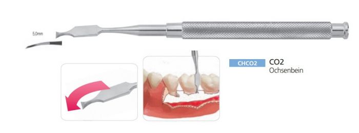 Долото (хірургічний інструмент) Osung Долото кісткове CO2, Ochsenbein, ширина 5 мм