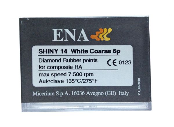 Полірувальні гумки, RUBBER POINT Micerium Полірувальні гумки білі,RUBBER WHITE DIAMOND POINTS.уп,6 шт.