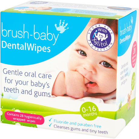 Салфетки с ксилитом Dental Wipes Brush-baby от 0 от 16 месяцев