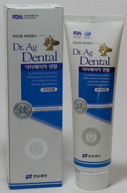 Зубная паста Dr.Ag Dental с серебром, мятой и бамбуковой солью, 200 г