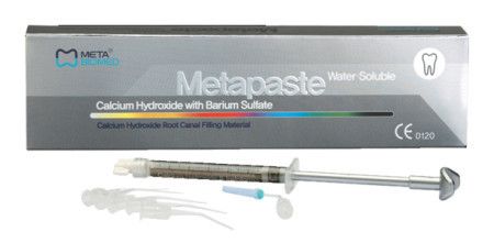 Паста гідроксиду кальцію для тимчасового пломбування каналів METAPASTE, Метапаста, МЕТА Біомед Паста гідроксиду кальцію для тимчасового пломбування каналів METAPASTE, Метапаста, МЕТА Біомед