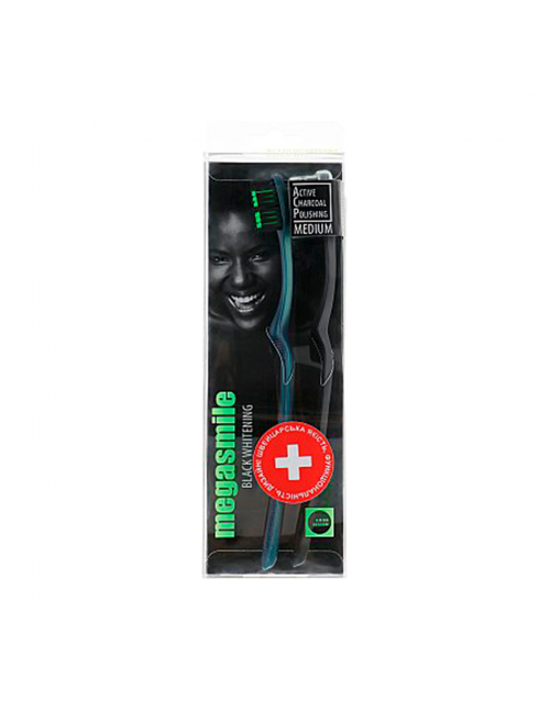 MEGASMILE Зубная щетка Black Whitening Medium 2 шт