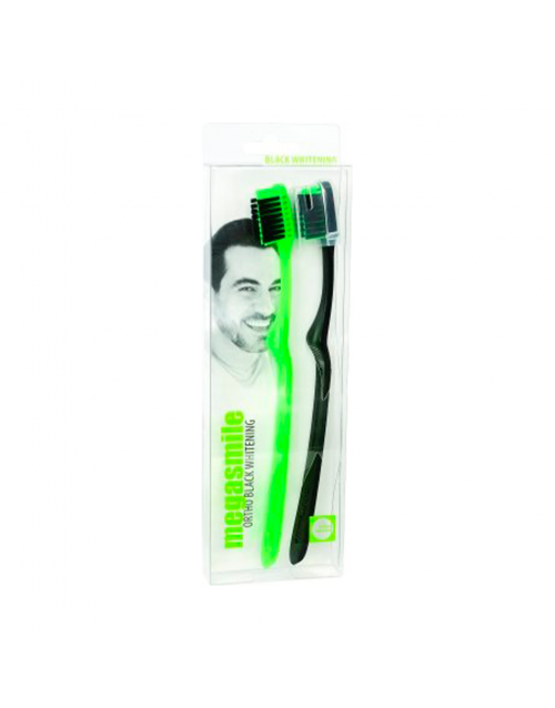Megasmile Ortho Black Whiteninng Зубна щітка Орто блек вайтенінг 