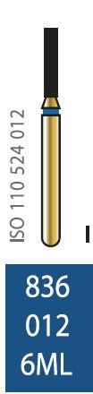 Бор алмазный Diatech синее кольцо 105-125 µм (ML) стандартная 836-012-6ML