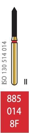 Бор алмазный Diatech красное кольцо 45 µм (F) мелкая зернистость 885-014-8F