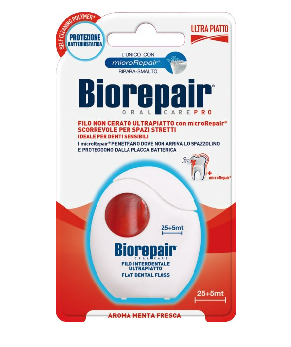 BIOREPAIR Зубная лента-флосс Лишение чувствительности с гидроксиапатитом и цинком РСА, 30 м BIOREPAIR Зубная лента-флосс Лишение чувствительности с гидроксиапатитом и цинком РСА, 30 м